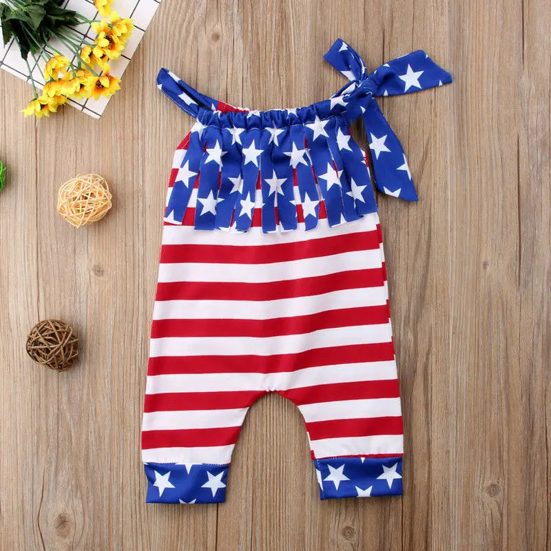 Комбинезон для новорожденных девочек с национальным флагом комбинезон бахромой