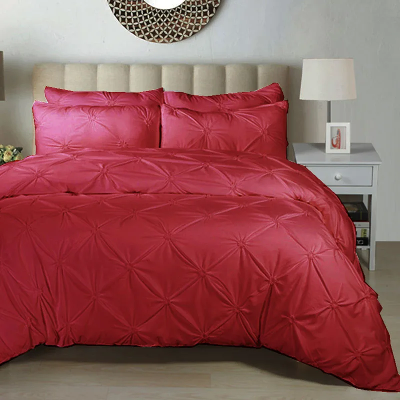 

Quilt cover + pillowcase hot selling home textiles, pure flowers, plain color, quilt, bedding, 3D, foreign trade