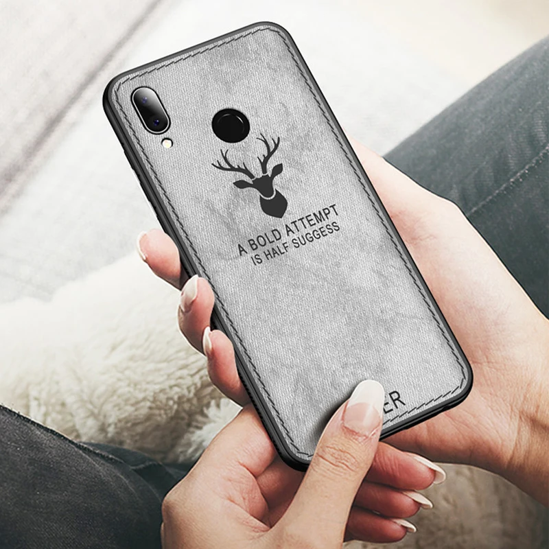 Keajor Fashion Case For Huawei P20 Lite Soft Fabric TPU Silicone Bumper Ultra-thin Shockproof Back Cover pro |