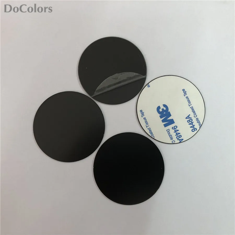 Металлическая пластина DoColors круглая квадратная железная с адгезивом 3 м