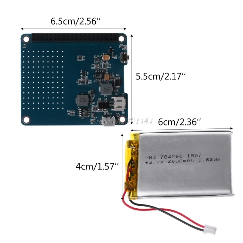 UPS Модуль платы HAT 2500mAh литиевая батарея для Raspberry Pi 3 Model B/Pi 2B/B+/A