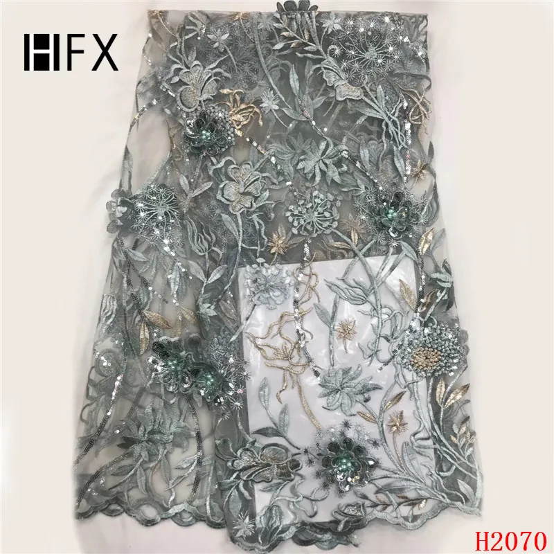 HFX нигерийская лента с кружевной вышивкой 2019 африканская 3d Цветы