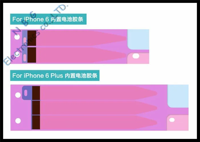 100 шт./лот для iphone X клейкая лента корпуса аккумулятора iPhone 5s/5c 6 6s Plus 7 8 запасная
