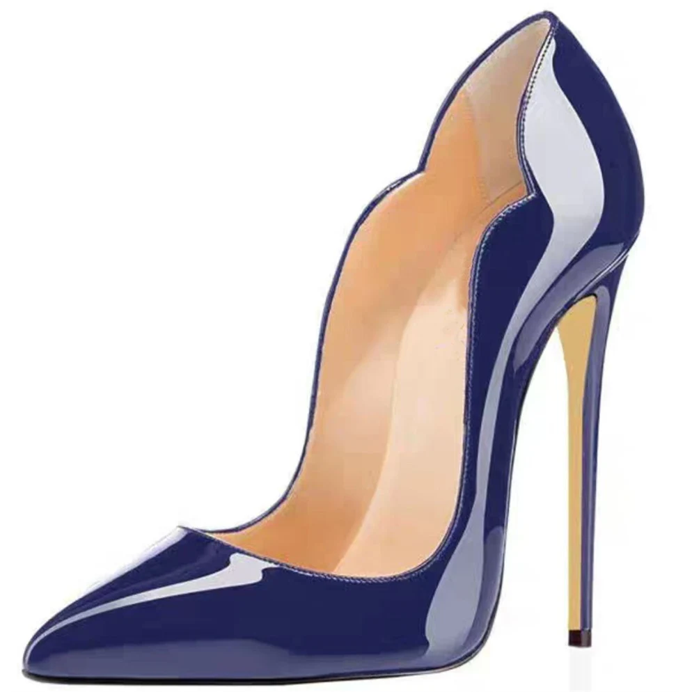 Женские туфли-лодочки Высококачественная обувь из лакированной кожи на высоком