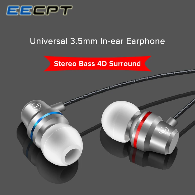 EECPT наушники с микрофоном 3 5 мм стерео бас гарнитура Hifi проводные для смартфона