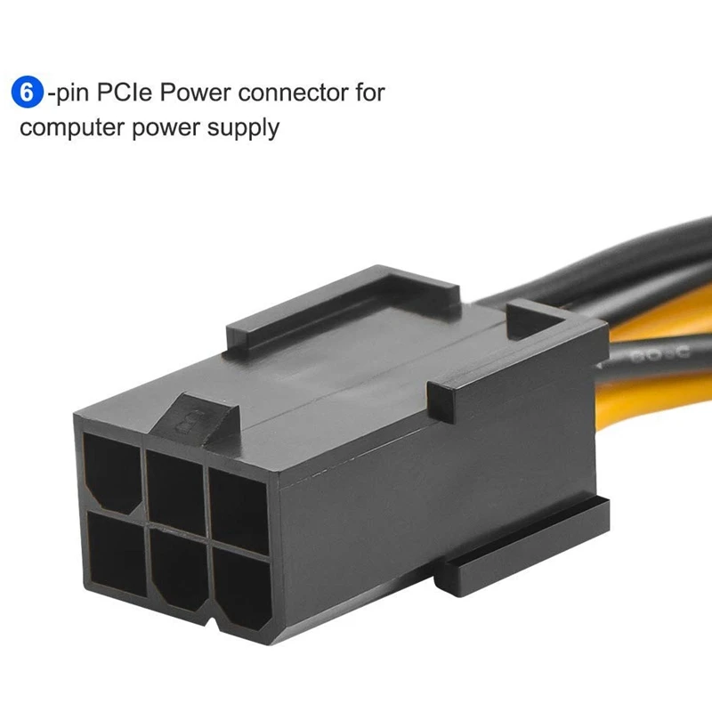 Кабель адаптера Pcie 2 контактный 6 к 8 кабель питания Express 7 78 дюйма/20 см|Сетевые