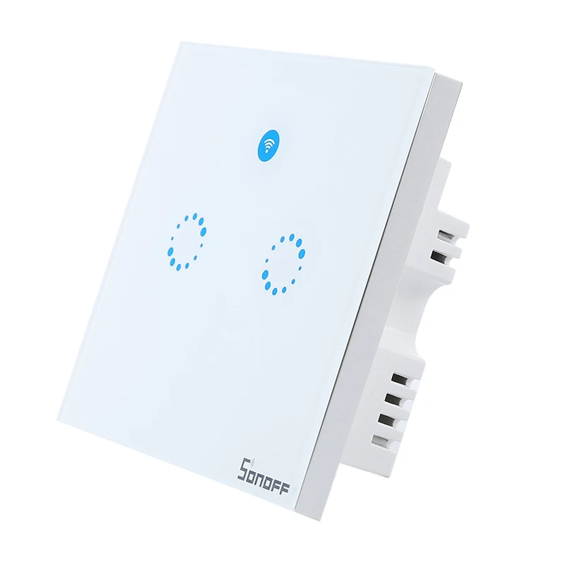 Интеллектуальный выключатель света Sonoff T1 EU/UK Smart Wifi настенный сенсорный переключатель сенсорный/WiFi/433 RF/APP дистанционный контроллер для умного дома работать с Alexa