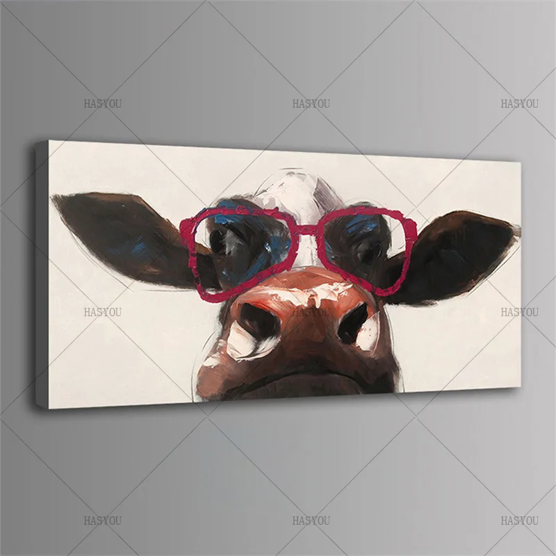 

Большой размер картины ручной росписи стены цвет картина коровы на холсте абстрактный домашний декор животных картина маслом настенные ка...