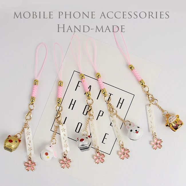 Trational Rabbit Pig Cat Bell Omamori Sakura аксессуар для телефона сумка подвеска удача богатство