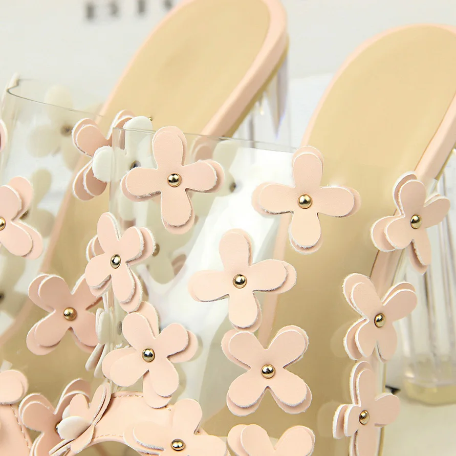 Женские мюли на квадратном каблуке 2021 см розовые туфли толстом прозрачном