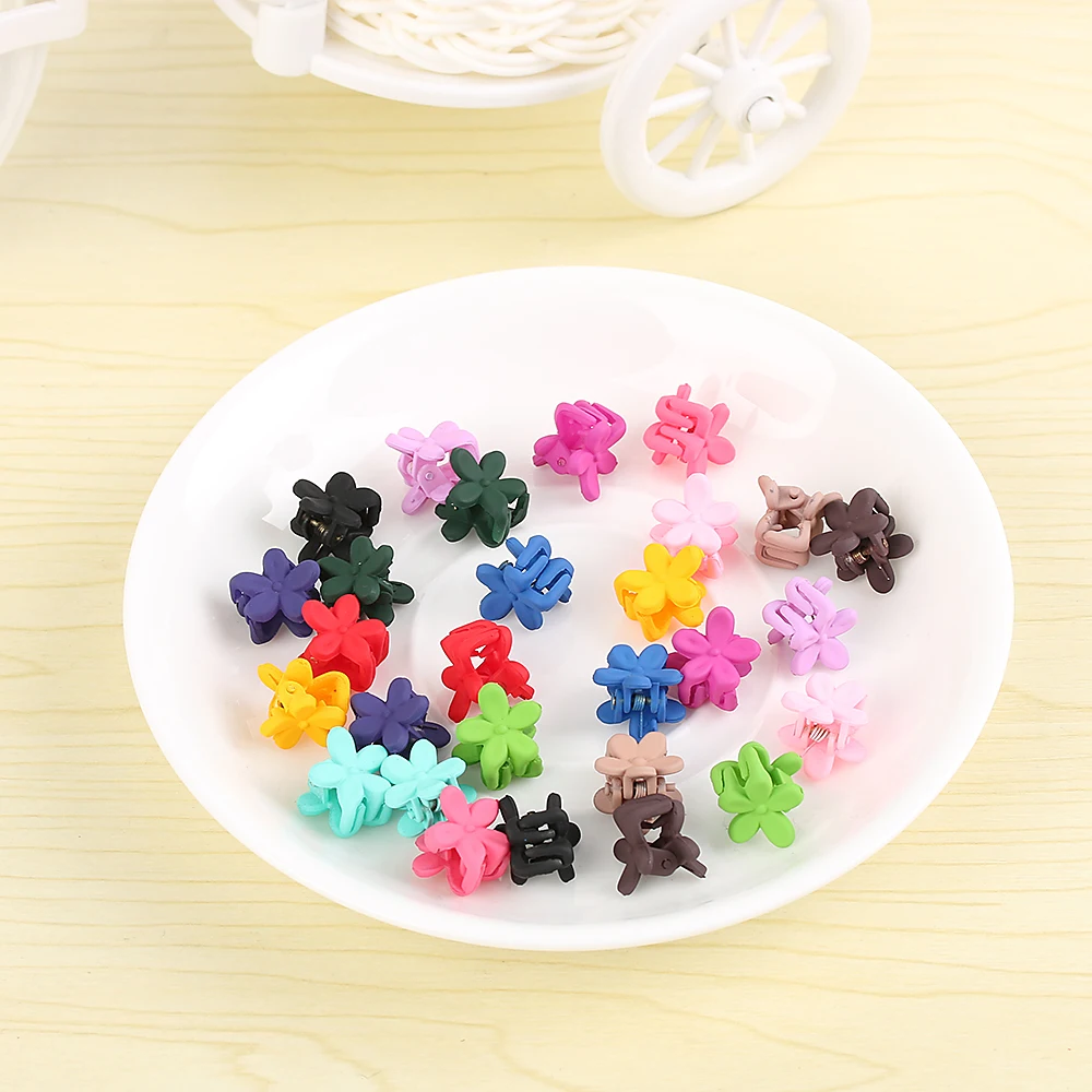 5 шт случайный цвет! Милая Детская девушка шпилька маленькие цветы захват 4 когти