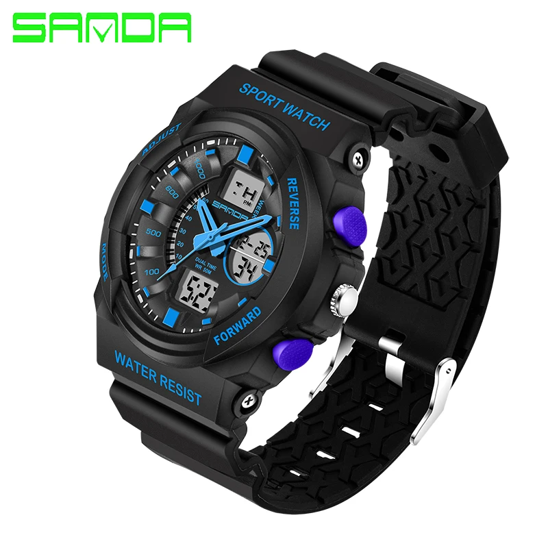 2019 новые модные брендовые мужские военные спортивные часы SANDA G Стиль цифровой