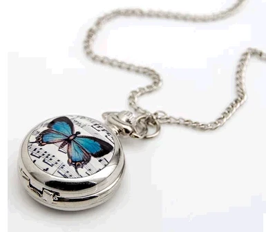 Новое поступление женские карманные часы с бронзовым и серебряным Рисунком