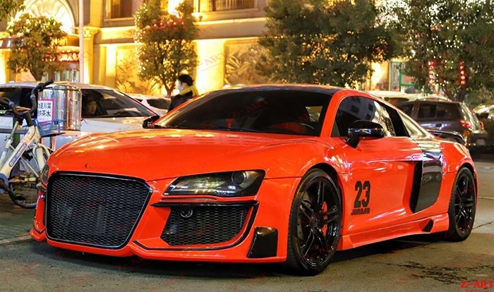 Z-ART Комплект кузова для Audi R8 2008- тюнинг кузова Комплект для Audi R8 подтяжка лица Тюнинг Комплект для Audi R8 модифицированный Комплект кузова