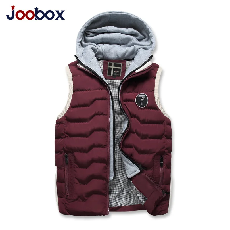 JOOBOX 2018 Новая повседневная мужская куртка без рукавов veste homme Зимняя Толстая