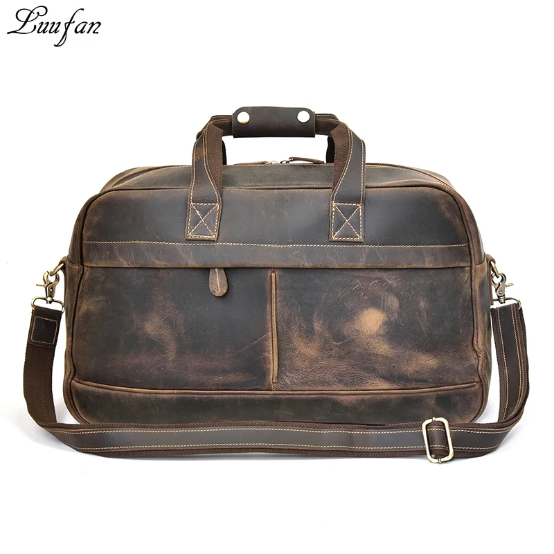 Мужская Дорожная сумка из натуральной кожи 18 дюймов натуральная кожа дорожная