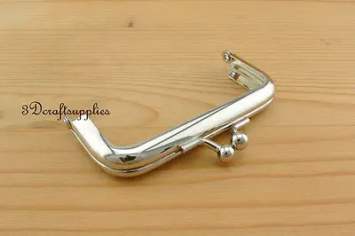 Кошелек для монет рамка с клеем на застежке серебристый 3 дюйма x 1 1/2 A29|coin purse