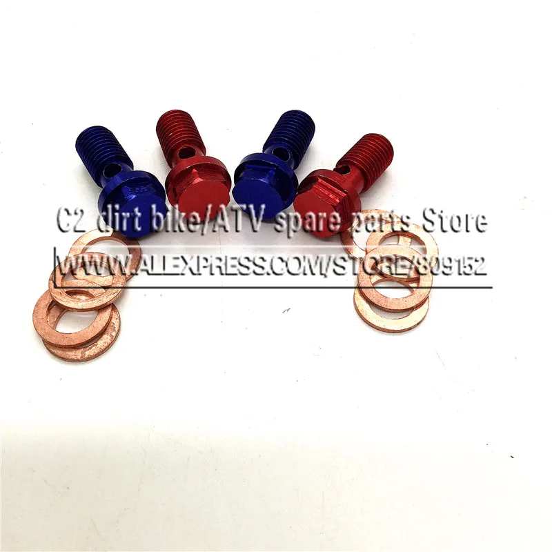 Hydraulic Clutch and Brake Oil Hose Fuel oil cooler Refitting aluminum M10 Bolts For Connector End |