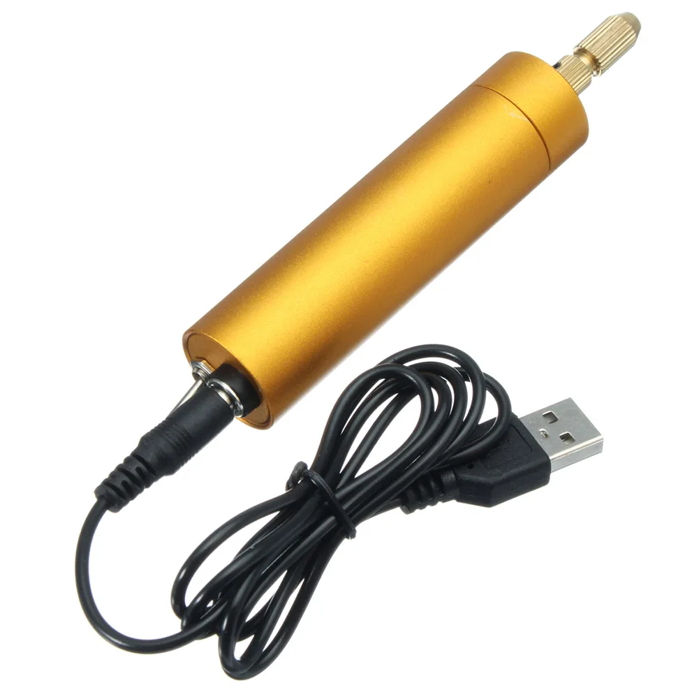 DC 5V мини алюминиевый электродвигатель ручной дрели 10 поворотных бит DIY для дерева