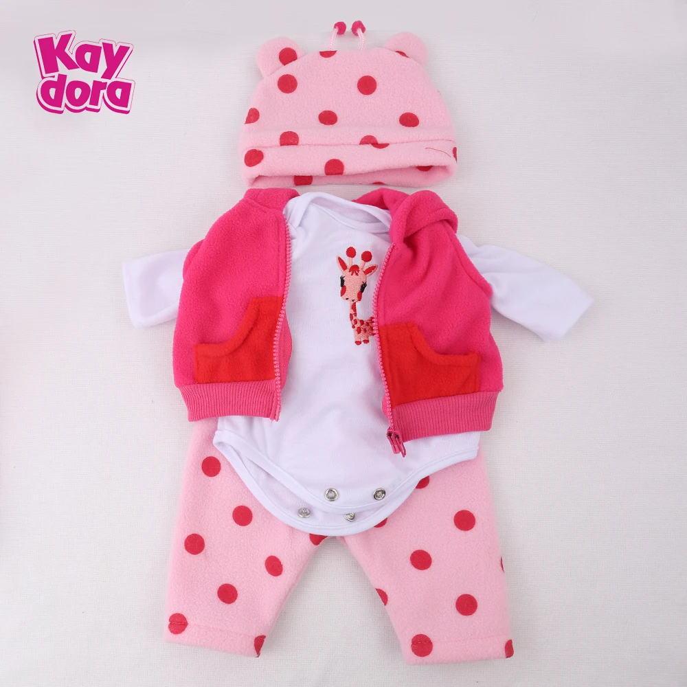 KAYDORA Милая Одежда для куклы-младенца подходит для 16-22 дюймов Bebe Кукла Новорожденный Menina платье аксессуары 0-3 месяца детская одежда