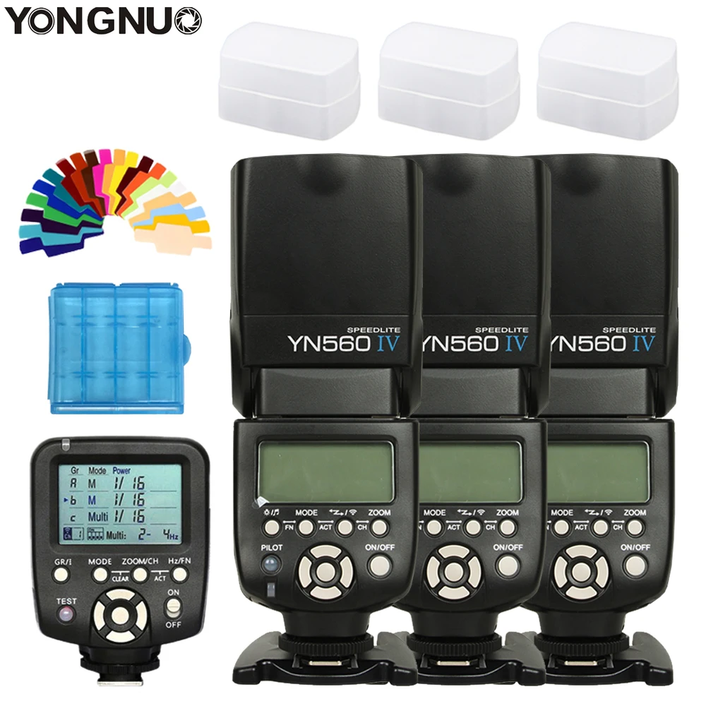 3 шт. YONGNUO YN560 IV YN560IV Speedlite для Canon Nikon + YN560TX II контроллер беспроводной Горячий башмак