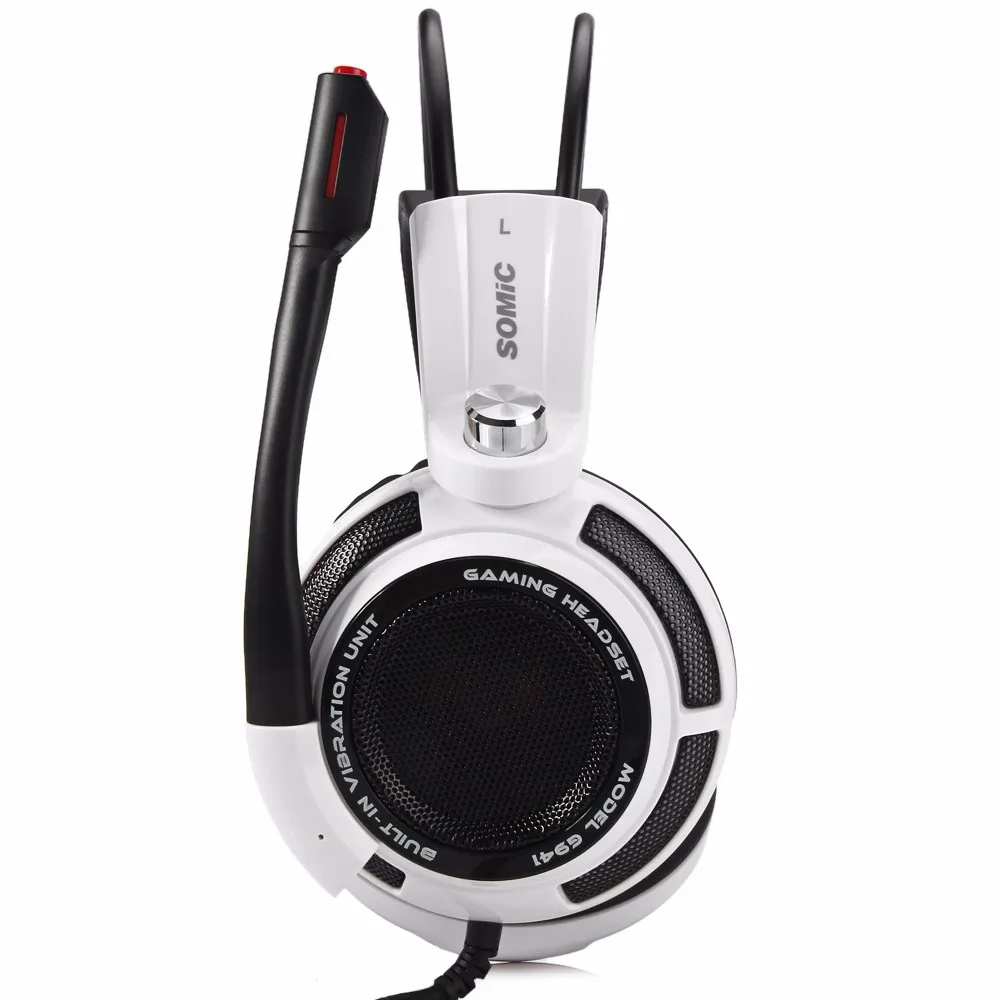 Somic G941 Проводная игровая гарнитура объемный глубокий бас стерео наушники с микрофоном Регулятор громкости вибрационные наушники для ПК игры