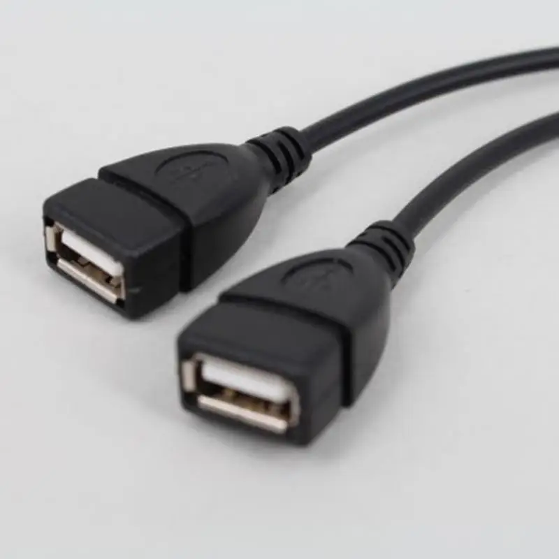 Usb 2 хаб разветвитель для ноутбука USB 2,0 папа-2 двойной USB гнездовой разъем разветвитель концентратор Шнур питания Кабель-адаптер компьютерный usb-хаб разветвитель