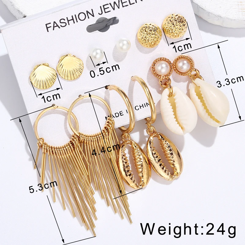 Жемчужные серьги-кисточки для женщин, серьги в богемном стиле, набор, серьги с кристаллами, Brincos, женские модные серьги, украшения