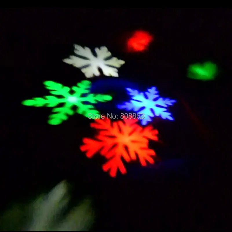 Открытый водонепроницаемый белый RGB светодиодный проектор с изображением снега для отдыха, танцевальный диско, Рождественское дерево, настенный Ландшафтный садовый светильник T116