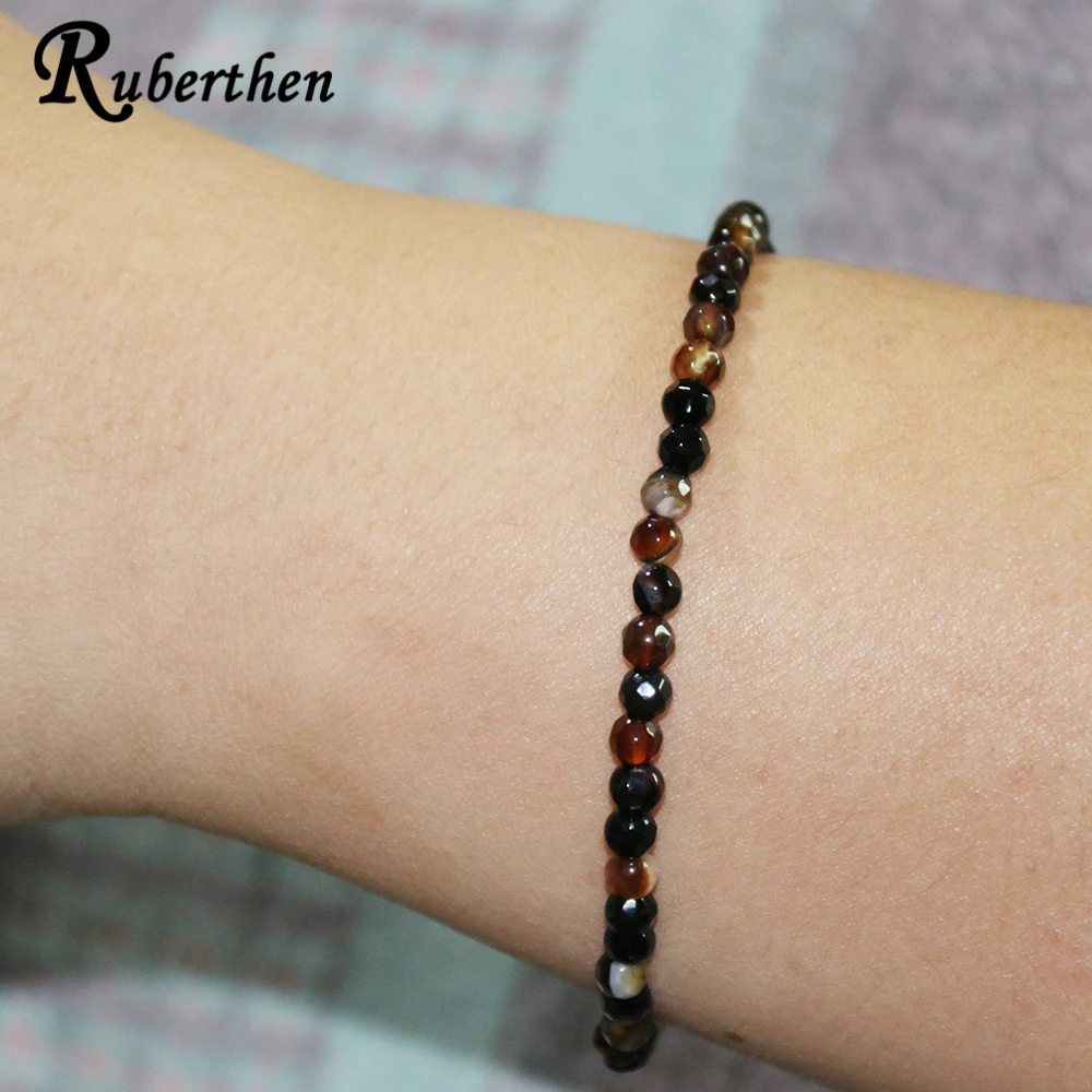 Ruberthen новый дизайнерский браслет для йоги 4 мм из кофейных агатов мини с