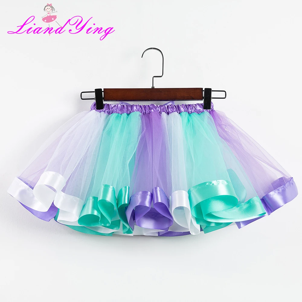 Unicorn Headband Princess Mermaid Tutu Skirt Baby Girls Clothes Rainbow Kids Party Tutu for Girls Skirts Children Ball Gown