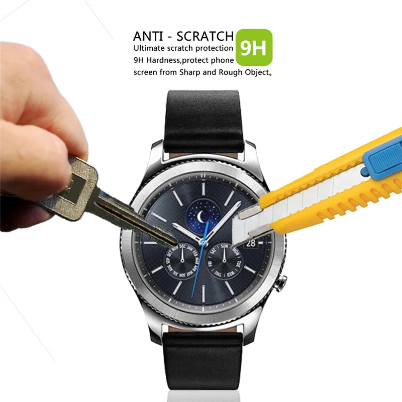 Защитное стекло закаленное 9H для Samsung Gear S3 Frontier | Электроника