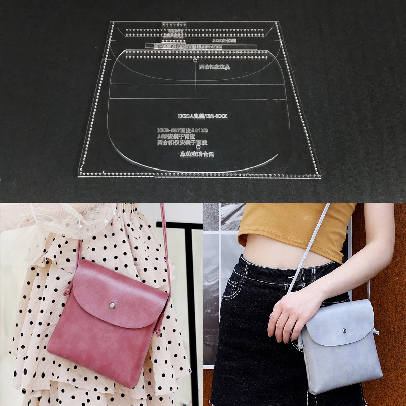 1 комплект прозрачная акриловая кожа шаблон узор сумка через плечо женские сумки