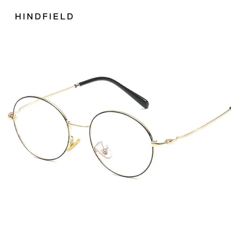 Ретро Круглый глаз Очки Рамки Женщины Мужчины сплава Цвет Лоскутная оптические