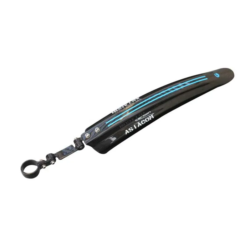 Blue Rear Mudguard Велосипедные крылья, передние и задние брызговики, 3 K, глянцевое углеродное волокно, алюминиевый сплав, крепежные детали для горного велосипеда - Цвет: Blue Rear Mudguard
