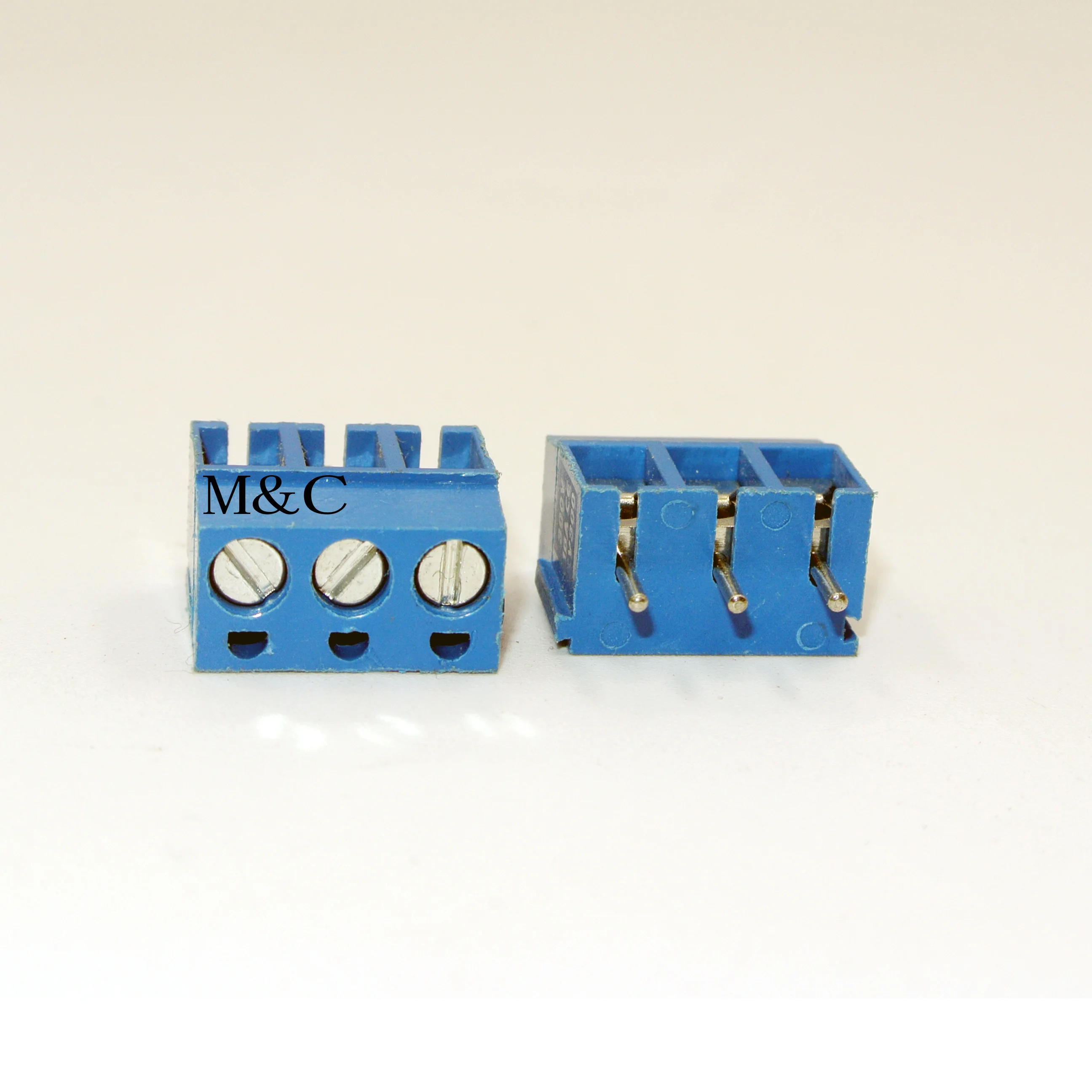 100 шт. 3-контактный винтовой синий разъем для печатной платы с шагом 5 мм