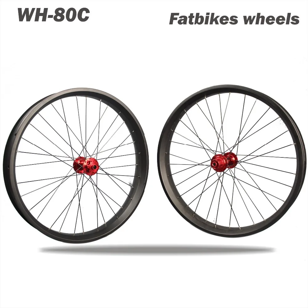 Колеса из углеродного волокна 26 х65/80/100 мм|fatbike wheelset|carbon wheels clincherwheels clincher |