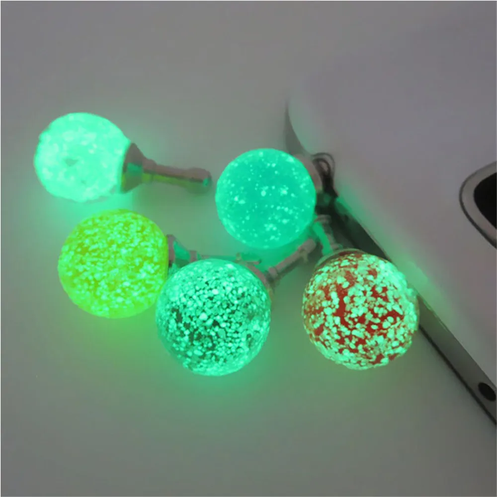 

CatXaa Luminous Night Light 3.5mm Earphone Port Dust Plug Headset Headphone Stopper Mobile Phone Audio Dustproof for Tablet PC