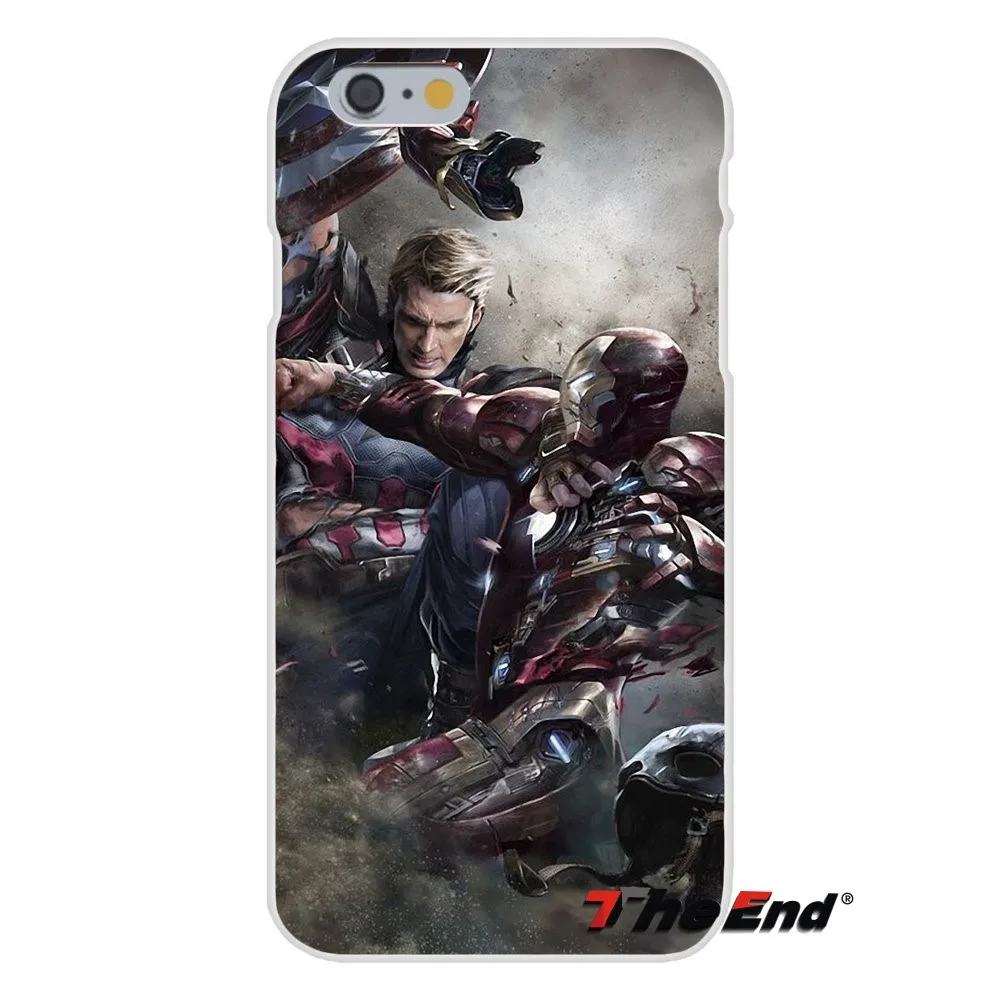Marvel's Captain America Civil War Silicone Phone Case For iPhone X 4 4S 5 5S 5C SE 6 6S 7 8 Plus Galaxy Grand Core Prime Alpha |