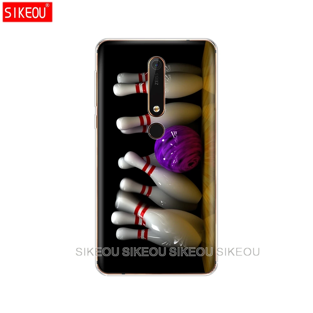Силиконовый чехол для телефона Nokia 5 3 6 7 PLUS 8 9 /Nokia 1 2 2018 шарик боулинга спорт сделай