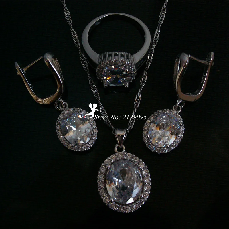 Массивные ожерелья Модные Ювелирные наборы с камнями кольца серьги и ожерелье