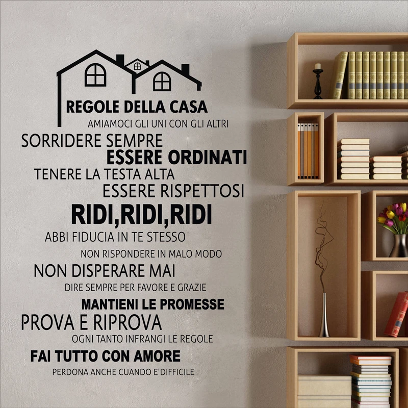 Бесплатная доставка виниловые настенные наклейки в стиле итальянского Дома