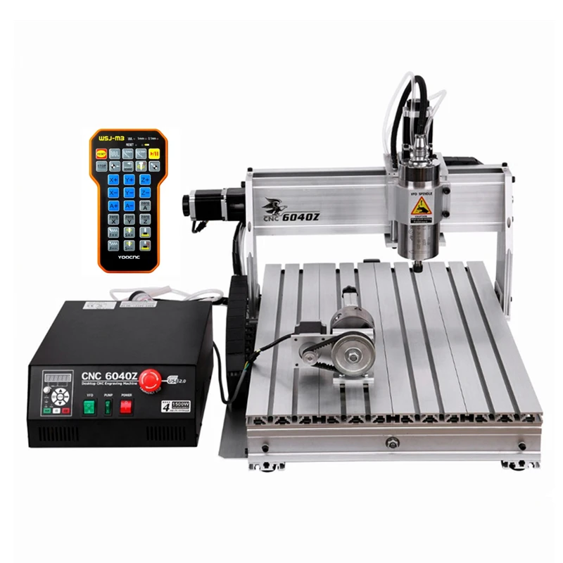 

1500W 2200W Water Cooling Spindle CNC Router 6040Z With USB Port Water Pump