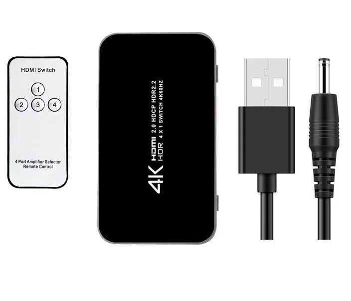 UHD HDMI 2,0 коммутатор 4K Коммутатор HDMI 4 в 1 выход 3840X2160 P/60 Гц HDCP 2,2 1080P для PS4 pro DVD ноутбука ПК