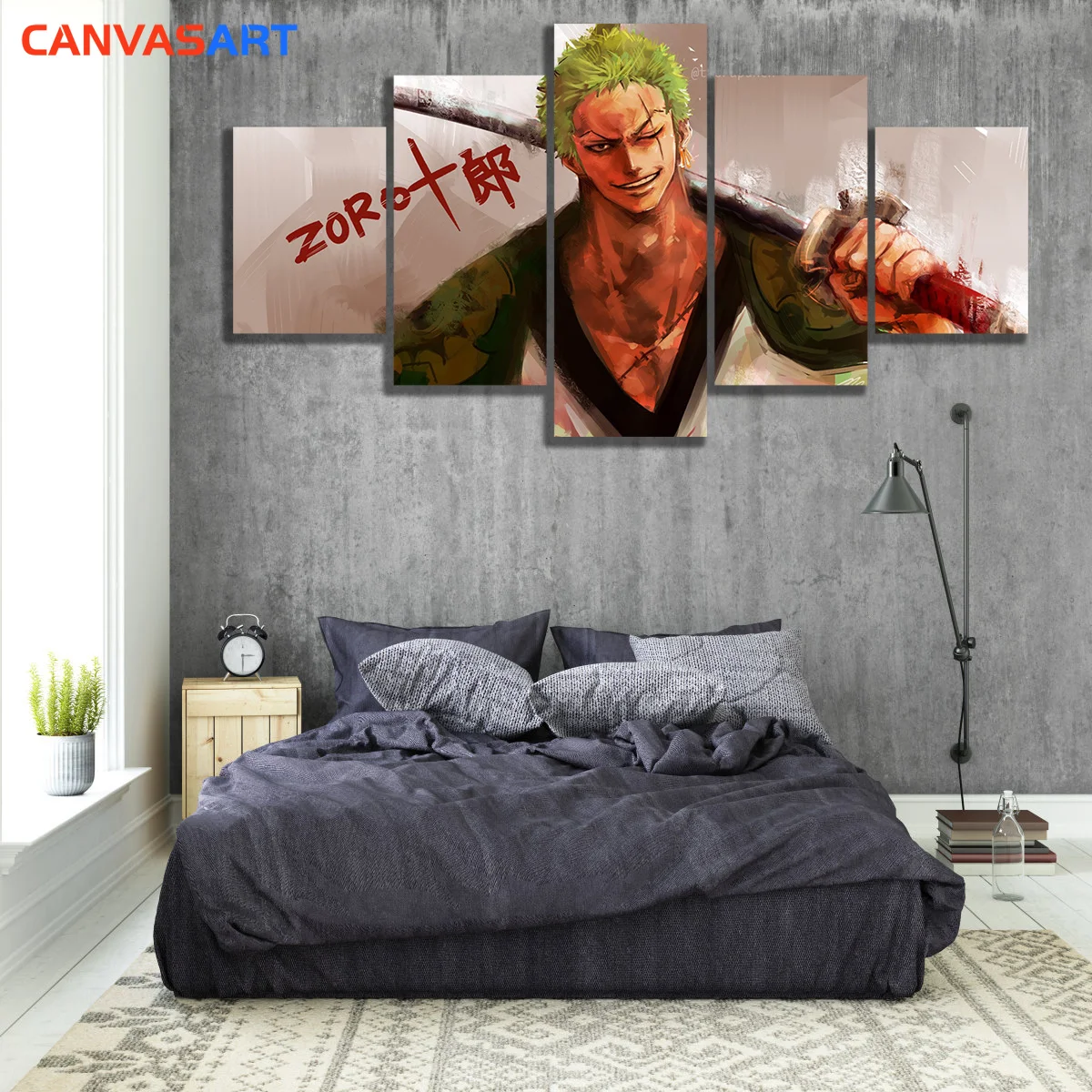 Canvas Art Anime One Piece Zoro Poster Manga Painting Wall Room Decoration | Дом и сад