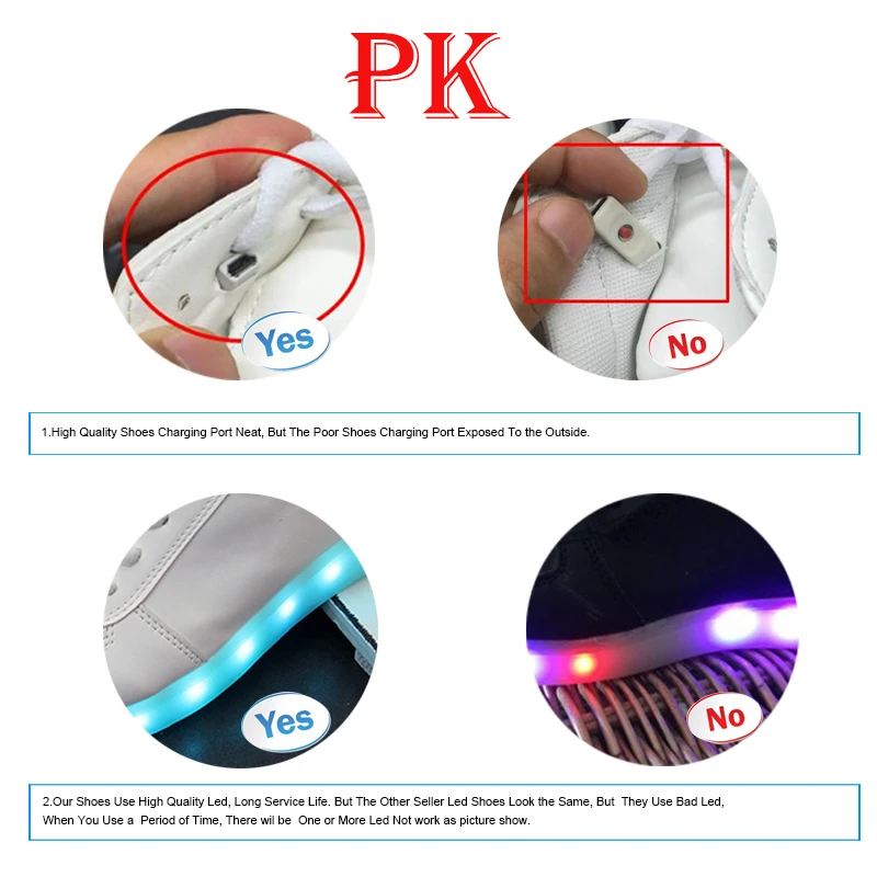 7 цветов из светодиодов светящиеся обувь кеды кроссовки кросовки led | Обувь