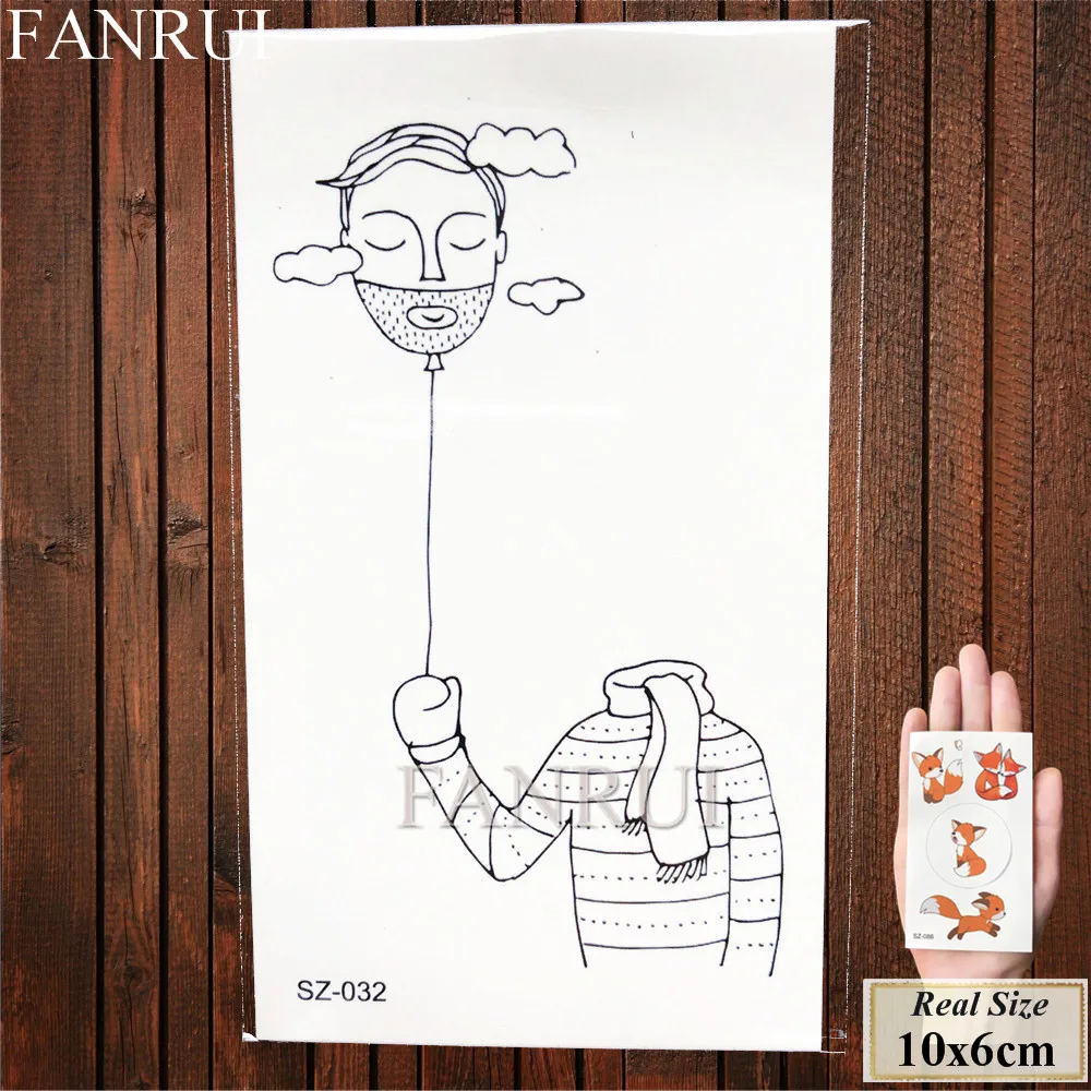 FANRUI, Детские татуировки, временные, Луна, милый мультфильм, тело, лицо, рука, дети, купить, тату, наклейки для женщин, планета, водонепроницаемые, тату, лапы - Цвет: ASZ032