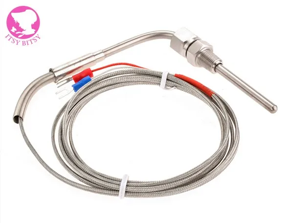 New Fashion Stainless Steel 2M EGT K Type Thermocouple Exhaust Probe High Temperature Sensors Threads 200mm BS Quality | Инструменты