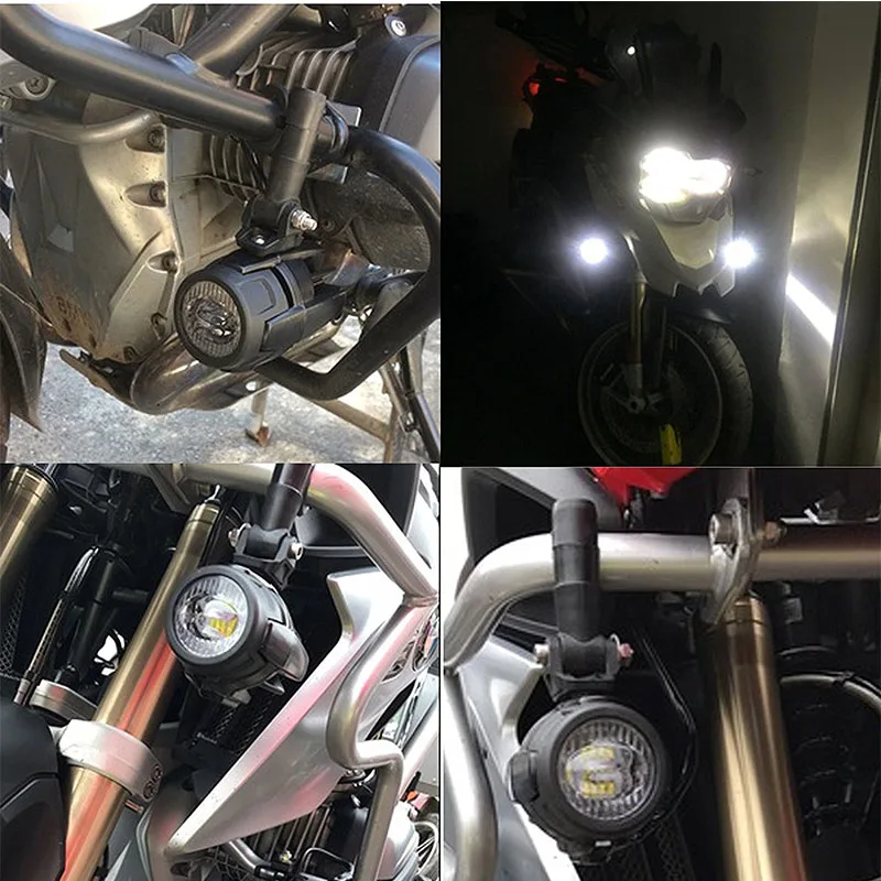 

40W Motorcycle LED Auxiliary Light 6000K with Protect Gurard Bumper LED Driving Fog Lamp for BMW R1200GS F800GS Universal Moto