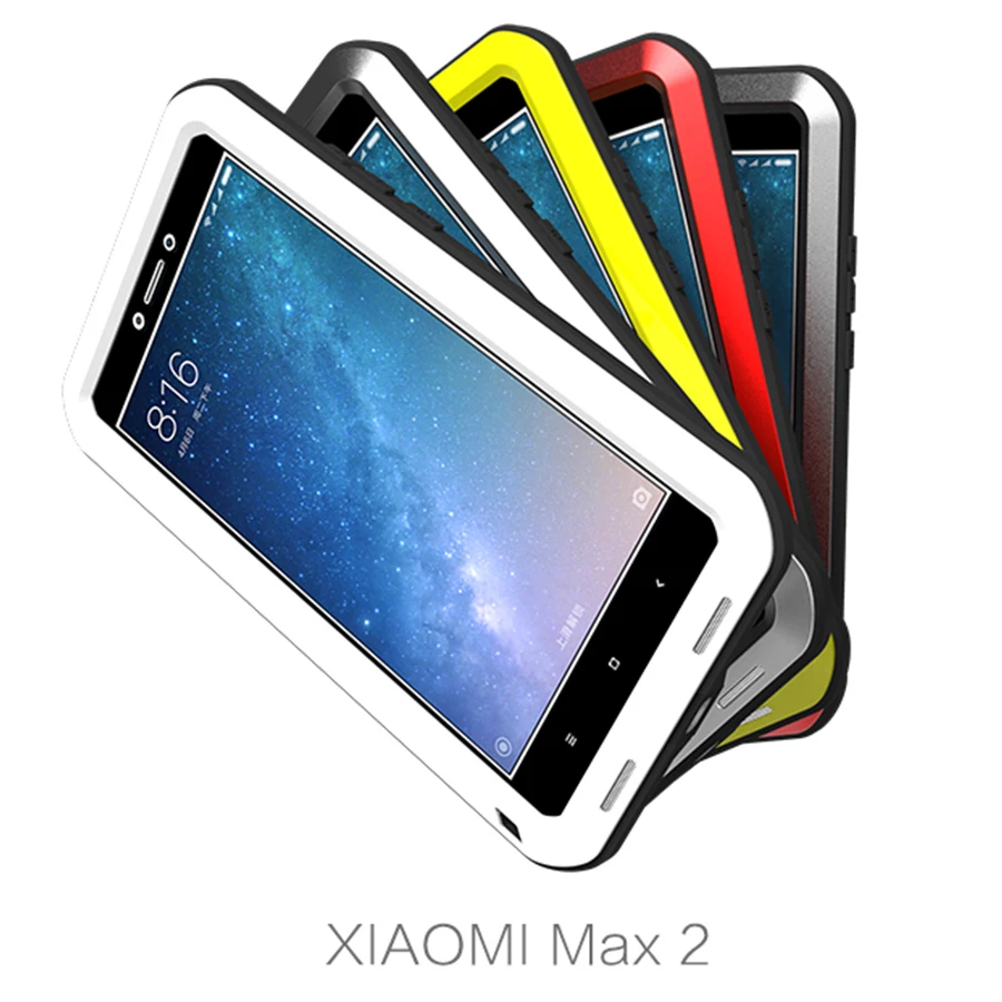 Оригинальный противоударный металлический чехол Max2 LOVE MEI для Xiaomi Mi Max 2